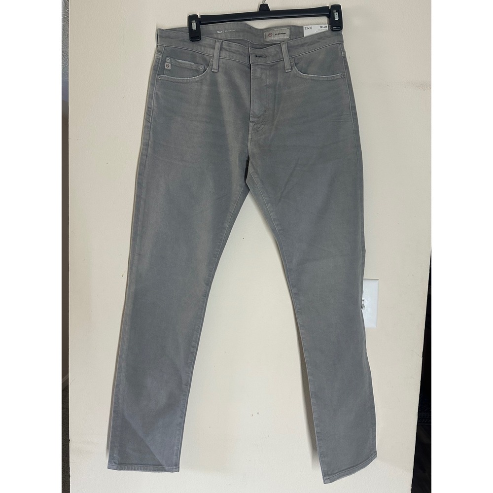 AG Adriano Goldschmied Tellis Modern Slim Fit Jeans Grey 33x32 Cloud Soft Denim - Picture 2 of 6